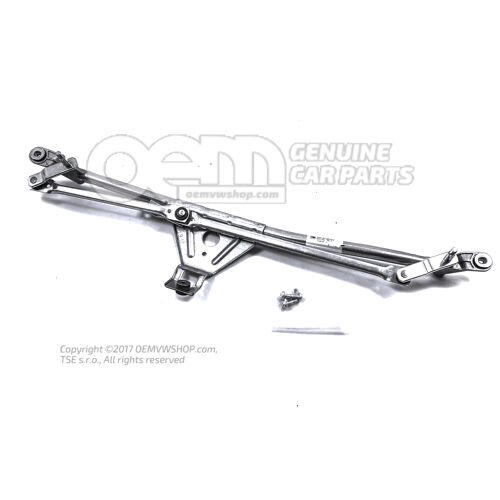 Upevnenie stierača okna s hnacou tyčou a kľukovým ramen.