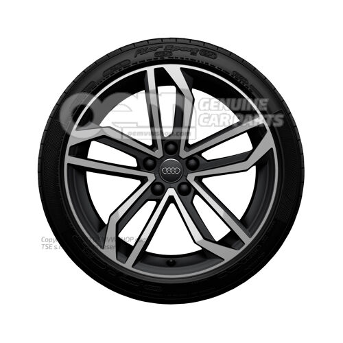 Hliníkový disk s letnou pneumatikou jemne matne čiernou