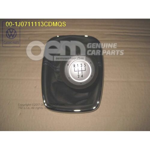 Hlavica rýchlost. páky (koža) s obkladom rých. páky (koža) čierna/orbitblue