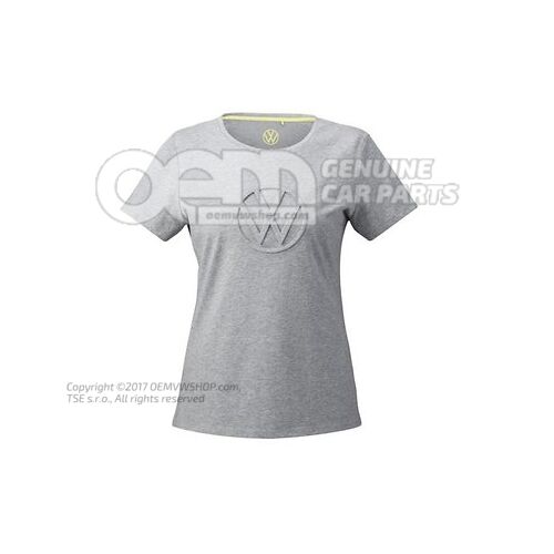 5H1084210B 573 T-shirt, M, women, grey melange, 3D VW logo, Volkswagen collection