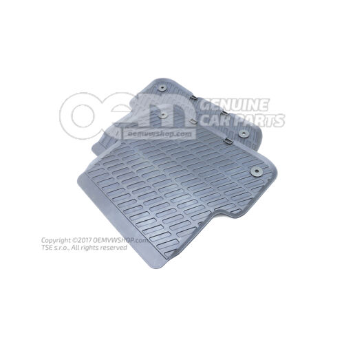 1 sada podložiek pod nohy (gumová) čierna