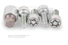 1 súpr. skrutiek kolesa, zamedzujúca krádeži (5)